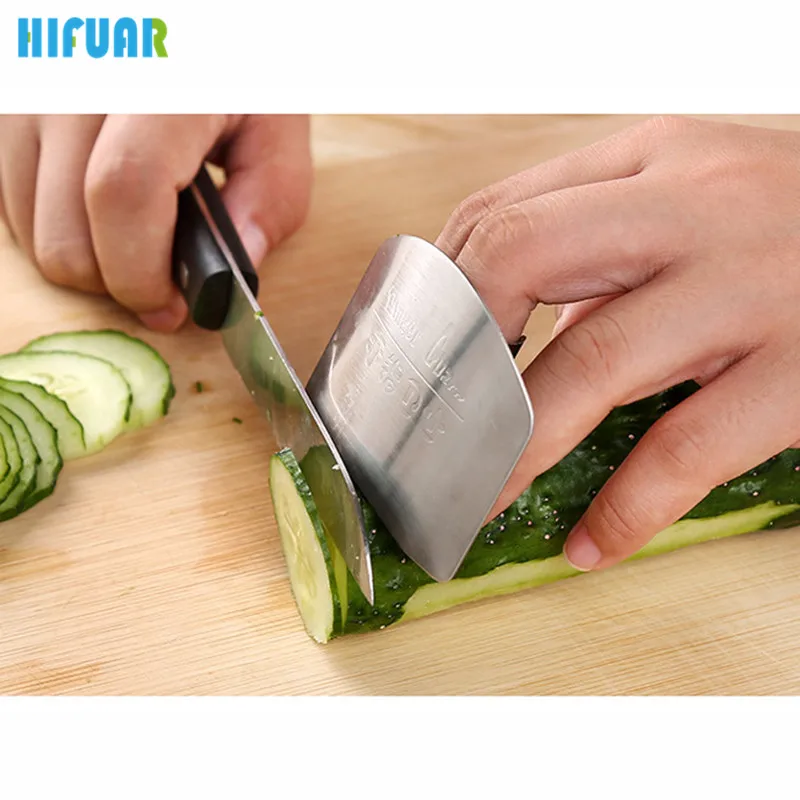 

Hifuar Finger Guard Protect Stainless Steel Hand Finger Protector Knife Cut Slice Safe Guard Finger Protectors Kietchen Tools