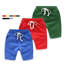 Летние хлопковые шорты для маленьких мальчиков; детская пляжная одежда; повседневные пляжные шорты; одежда для детей 1-8 лет