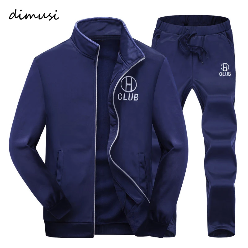 DIMUSI Spring Autumn Men Sets Fashion Sport Suit Sweatshirt +Sweatpants ...