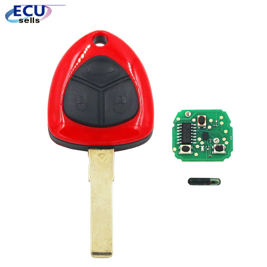 

Keyless Entry Smart Remote Key Fob 3 Buttons 433MHZ for Ferrari 458 With ID48 Chip backside with Luxury horse Logo