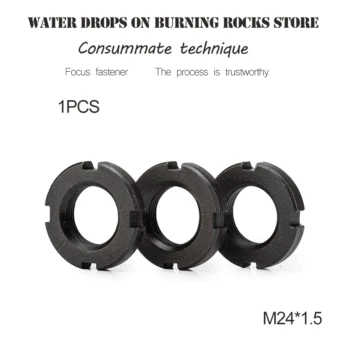 

Carbon steel round/round nut / slotted locknut / four-slot nut retaining free shipping M24*1.5 1pcs