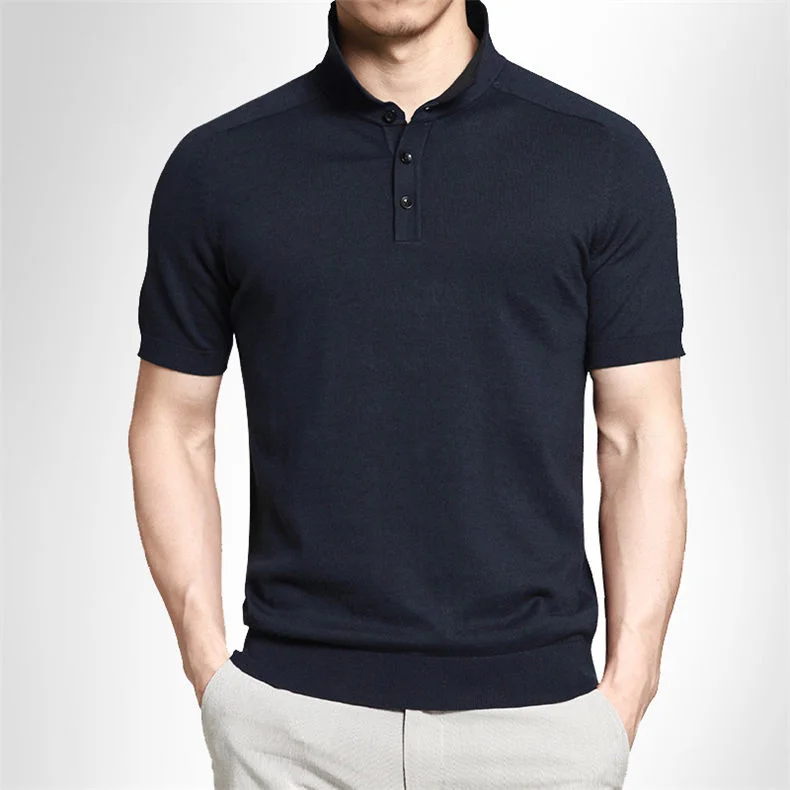 10colors summer mens polo sweaters Simple style cotton knitted short male pullovers top tees breathable 4XL Muls brand rl-7626-1