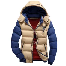 2017 New Men Winter Thick Warm Long Sleeve Parkas Cotton Hooded Clothing Casual Coats 3XL Men’s Fashion Outwear Jacket 52386