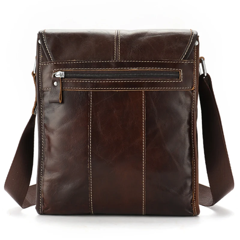 WESTAL حقيبة ساعي بريد للرجال جلدية Crossbody أكياس للرجال خمر الذكور جلد طبيعي حقيبة كتف رجل رفرف سستة الرجال أكياس 366