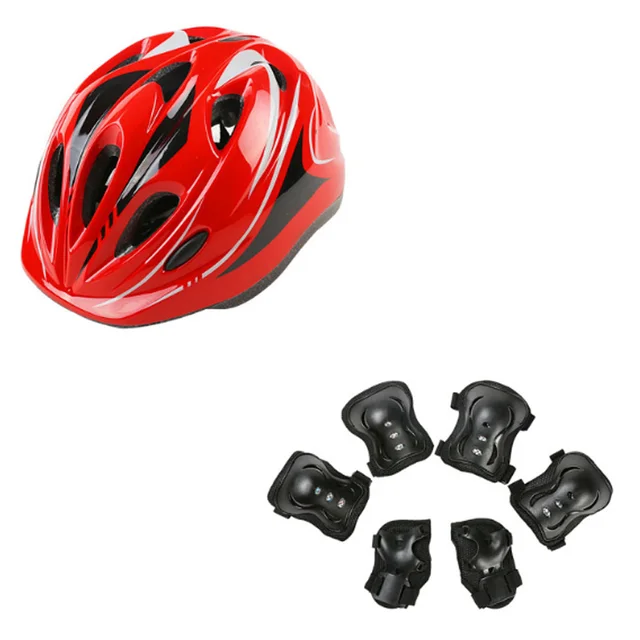 US $14.55 Children'S Protective Equipment Set HelmetKneeElbowHandPalmRoller SkateScooterWalking BikeOutdoor H