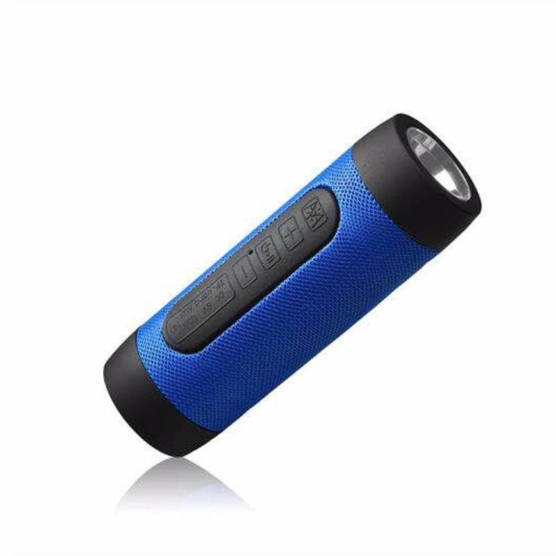 

Column Bluetooth Speaker fm Radio Portable Waterproof Outdoor bicycle Wireless Speaker flashlight