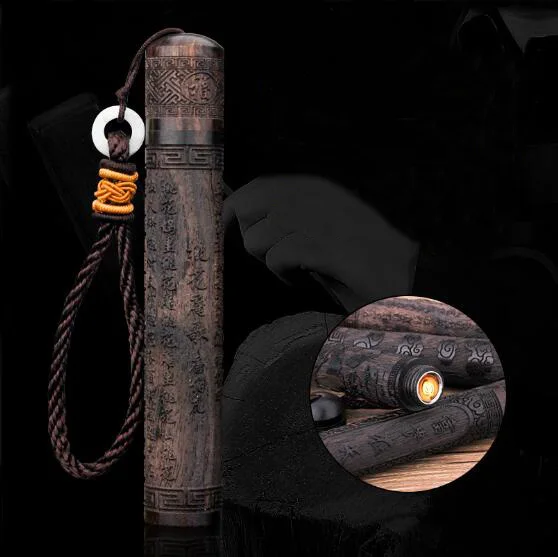

USB charging Ebony Wood lighter personality retro induction electronic cigarette lighter