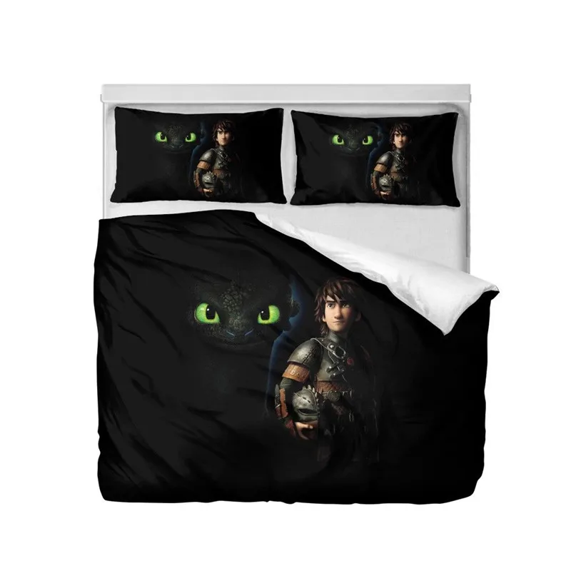 Bedding Set Cartoon How To Train Your Dragon Nigjt Fury 3d