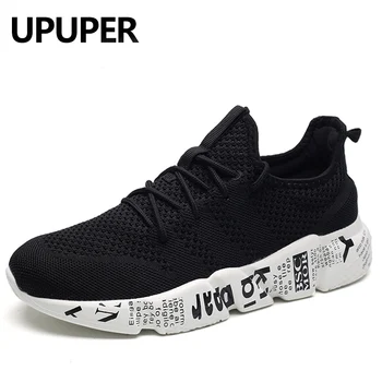 

UPUPER Outdoor Sneakers Men Running Shoes Breathable Mesh Lace-Up Shoes Men Lightweight Training Zapatos Hombre