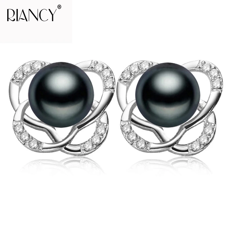 

Simple fashion natural freshwater pearl earrings women 925 sterling silver hight quality pearl earrings girlfriend birthday gift