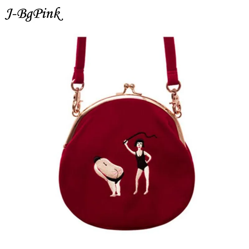 Бархатная женская сумка, винтажная сумка, бархатная вышивка, женские сумки-мессенджеры в полукруглой форме, дизайн