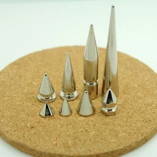 

silvery trimits brass spike garment rivet studs with screws for bag, hat, shoe,leather chocker diy craft accessory