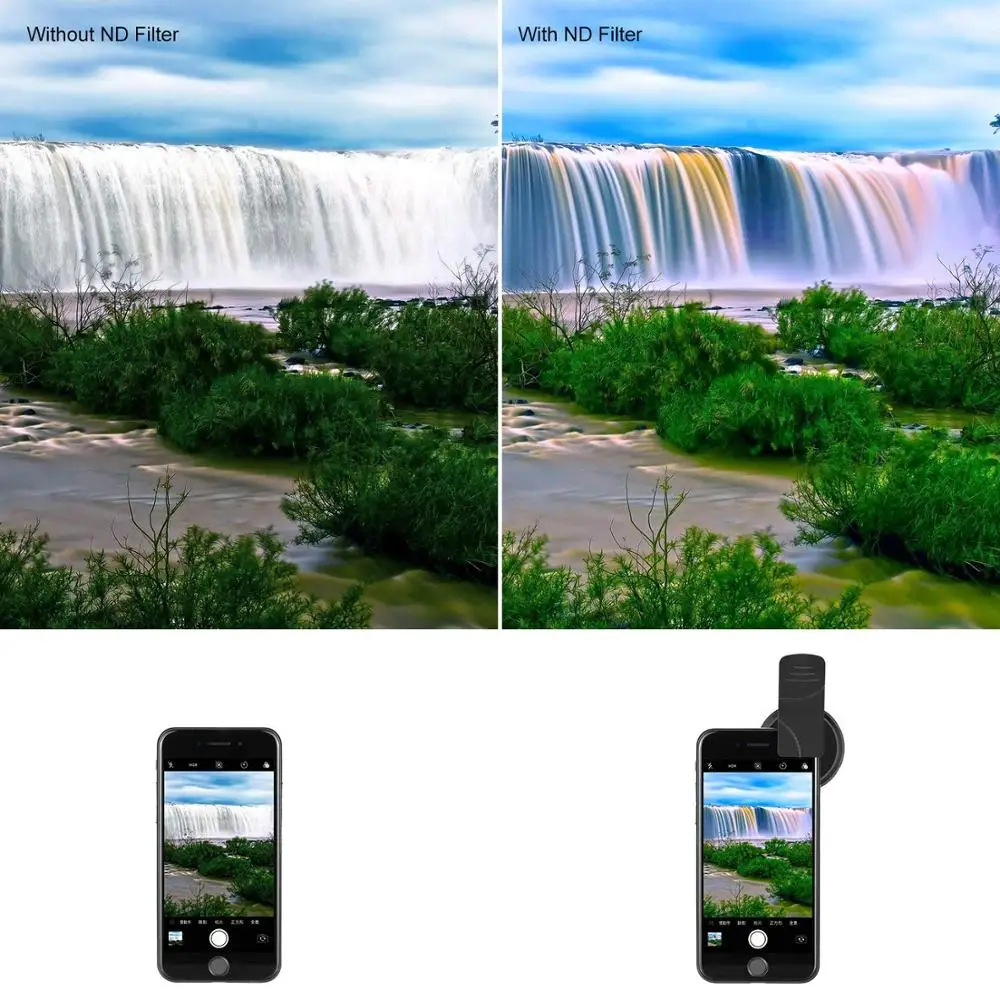 Najtaniej Neewer 37mm Clip on ND 2 400 aparatu telefonu komórkowego filtr obiektywu regulowany neutralnej gęstości dla smartfonów iPhone X xs max Plus Samsung
