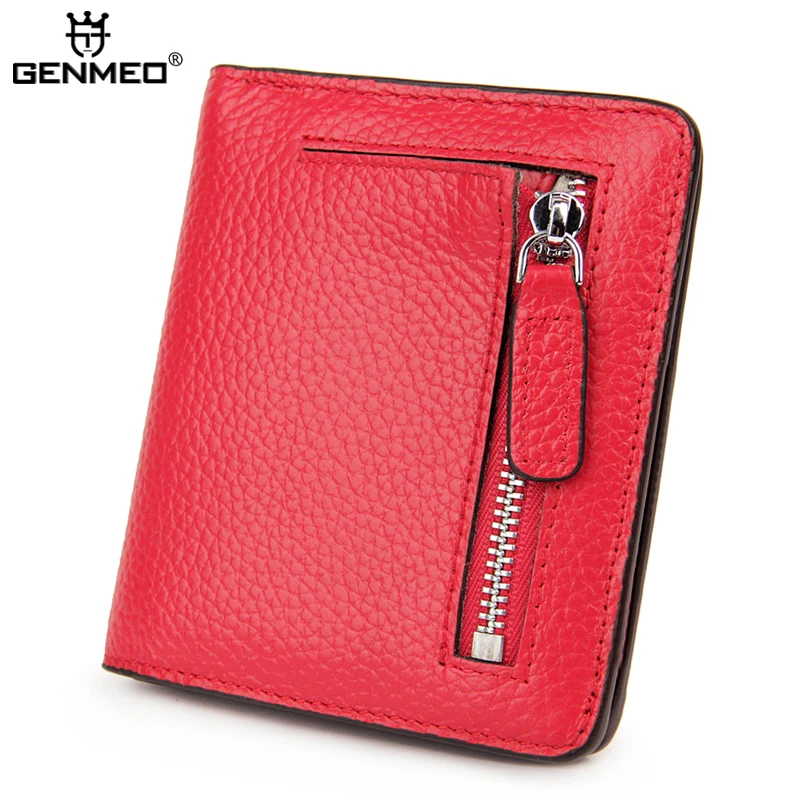

New Arrival Genuine Leather RFID Resistant Wallet Women Cow Leather Clutch Money Bag Women's Purse Cow Leather Card Holder Bolsa