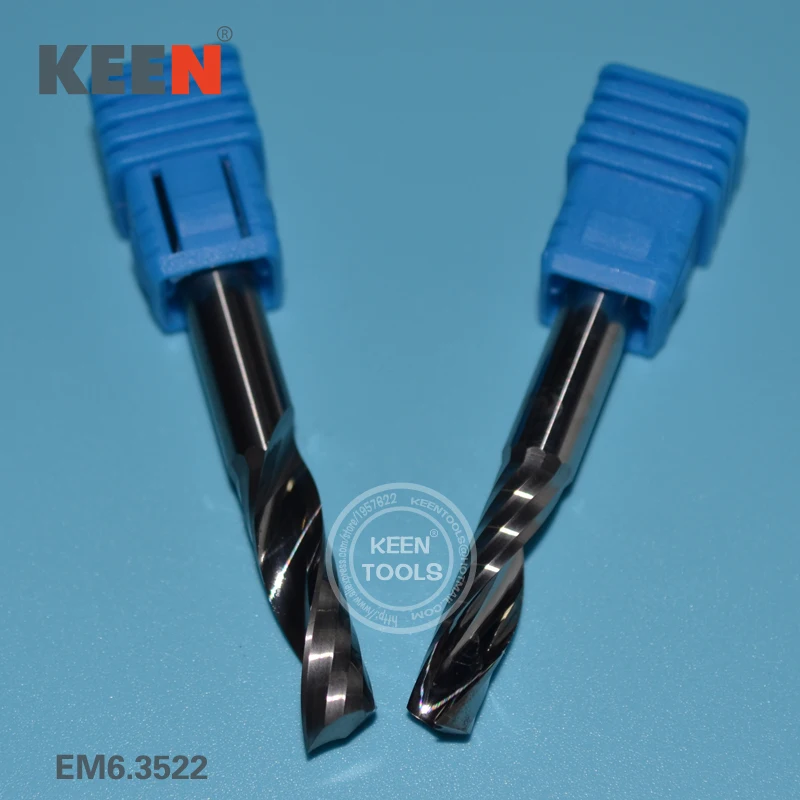 

EM6.3522mm Single Flute Aluminum Milling Cutter/CNC milling cutter router bits/One Flute Spiral Bit