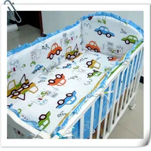 Промо-акция! 6 шт. детская кровать вокруг распаковки и мытья постельных принадлежностей(бамперы+ простыня+ наволочка