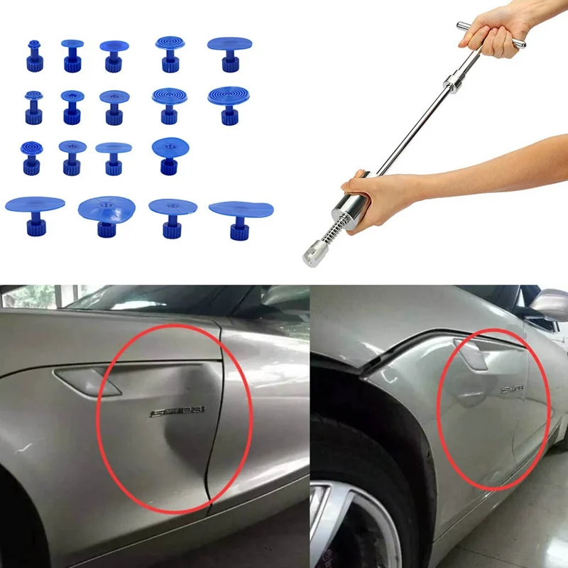 

Car Body Paintless Dent Repair Tool Plastic Dent Removal Slide Hammer Glue Puller Tabs Pad Automobile Repair Tools Set
