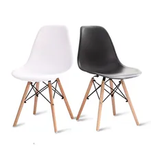 Fashiom современный Дизайн обеденный стул с деревянные ножки/Пластик классический Лофт кафе стул/Обеденная мебель Chair-2PCS много