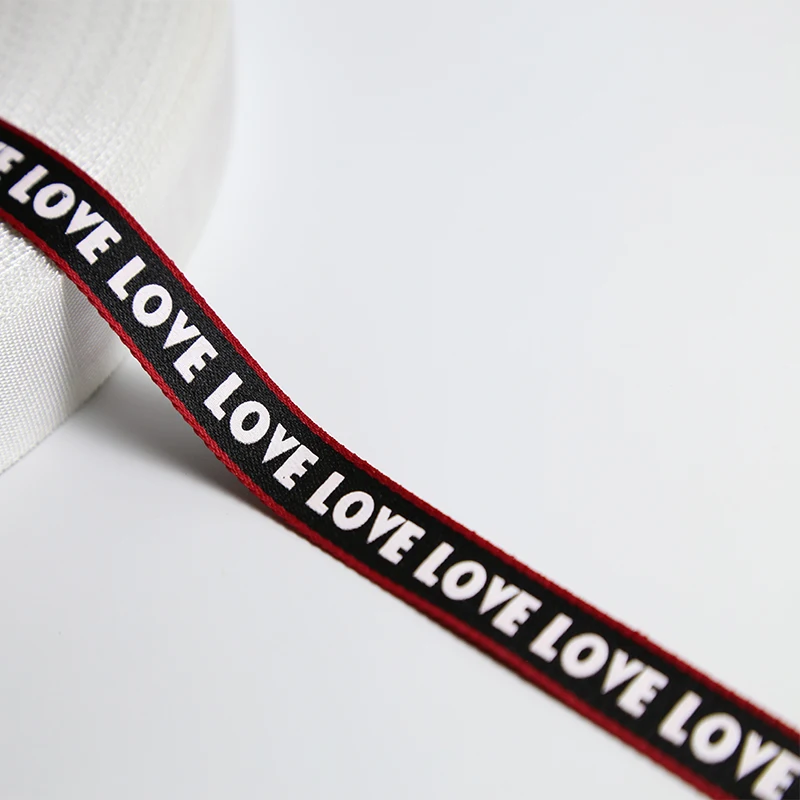 

10M 1.5CM love alphabet printed Ribbon letters webbing Bags Decoration Backpack belt cloth accessories diy material HD5555474