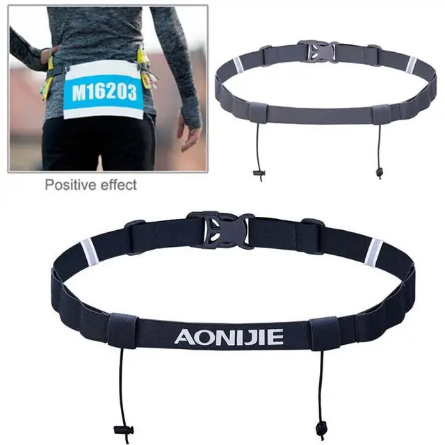 AONIJIE Unisex Running Triathlon Marathon Race Number Belt With Gel