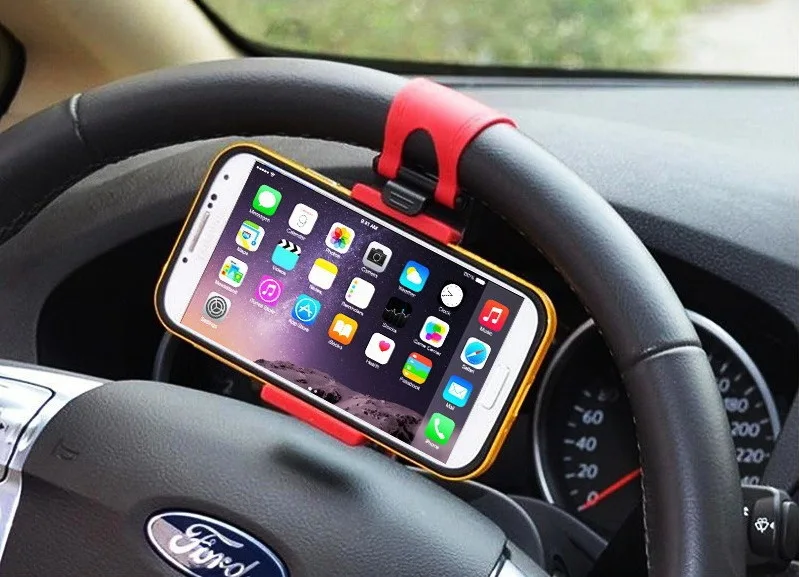 2015 New Universal Car Steering Wheel Mount Holder for Mobile Phone A