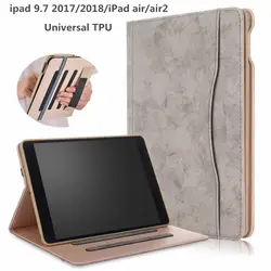 Универсальный для ipad 9,7 2017/2018/ipad air/air2 складной чехол-книжка Smart Cover протектор проснуться вислоухая Стенд Бумажник кожаный чехол