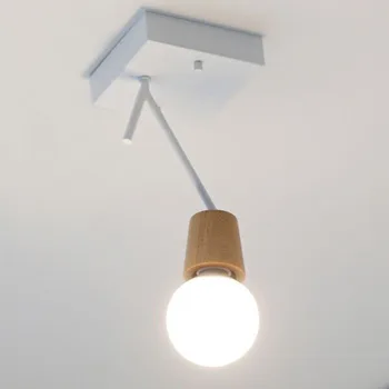 

Led Nordic wood bedroom ceiling light living room lamp simple creative antlers garden restaurant study aisle lamp ZH MZ52 lo102