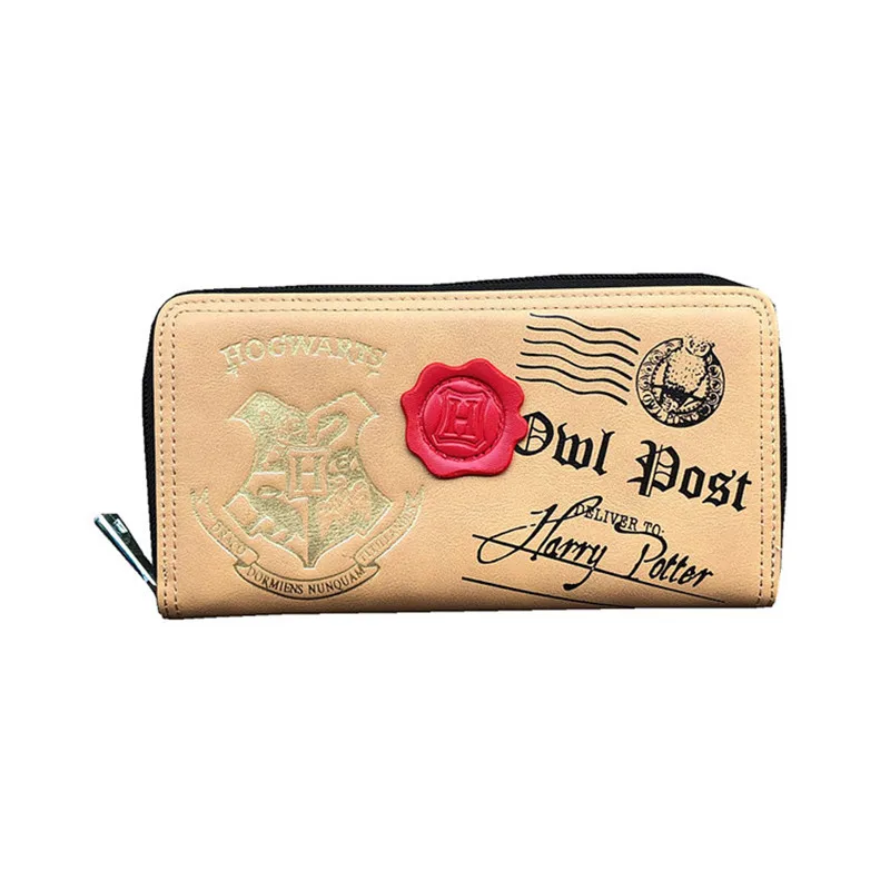 

Harry Potter Cosplay Owl Post Printed Zipper Wallet Long Student Coin Purse Holders Clutch Bags