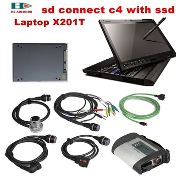 

Support WIFI star diagnosis mb star c4 and with 2019 12V Software C4SSD laptop X201T auto diagnostic tool tester DHL Free Shipp