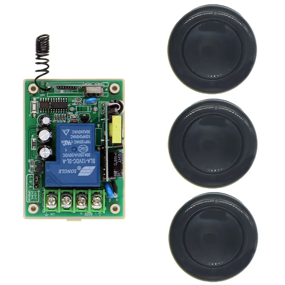 

85-265V 30A 220V 110V 1CH 1 CH Wireless RF Remote Control Switch Transmitter Receiver System For LED Light / Door