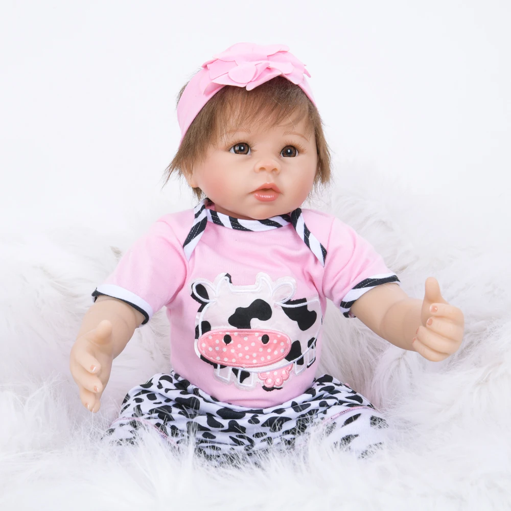 55 см хлопок тело Reborn Baby куклы силиконовые Menina реалистичные Принцесса Кукла День