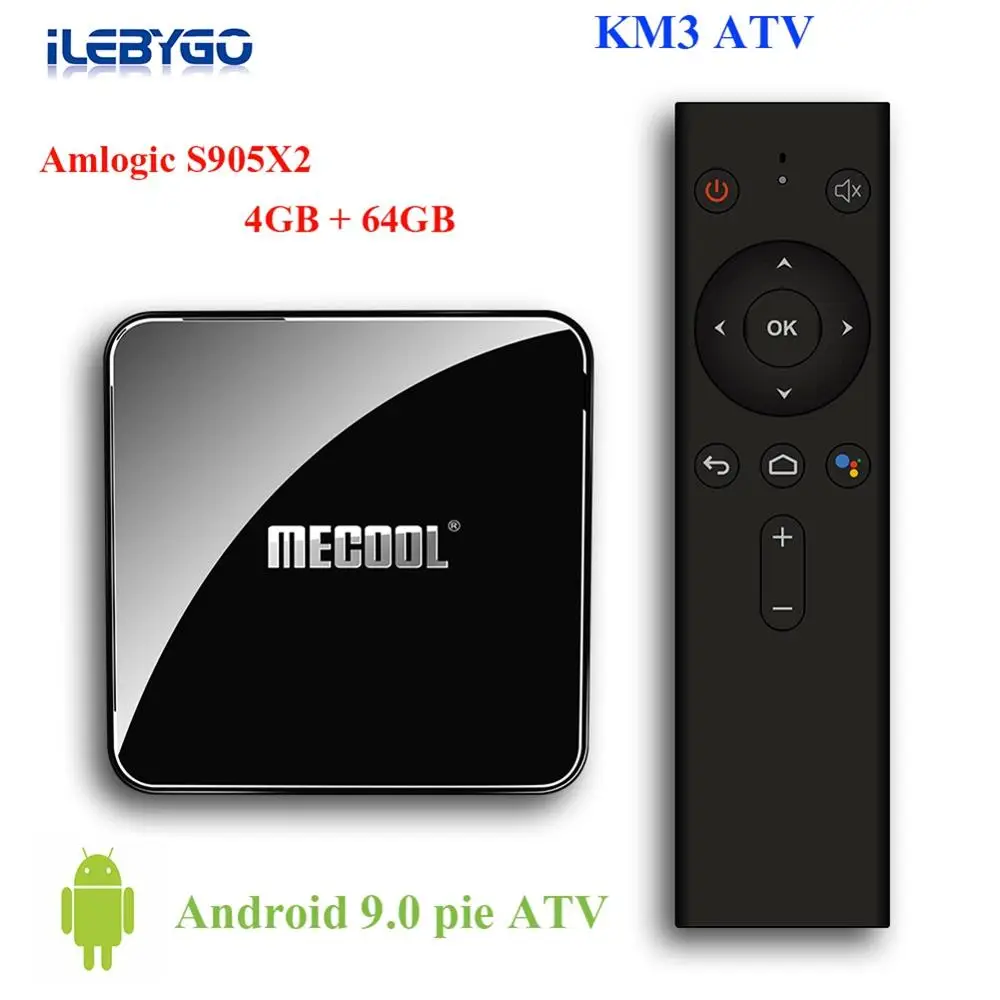 Сертифицированный Google Android tv 9,0 tv Box MECOOL KM3 A tv 4 Гб ram 64 Гб Amlogic S905X2 4 K 2,4G/5G 2T2R WiFi BT4.0 телеприставка - Цвет: 4GB 64GB