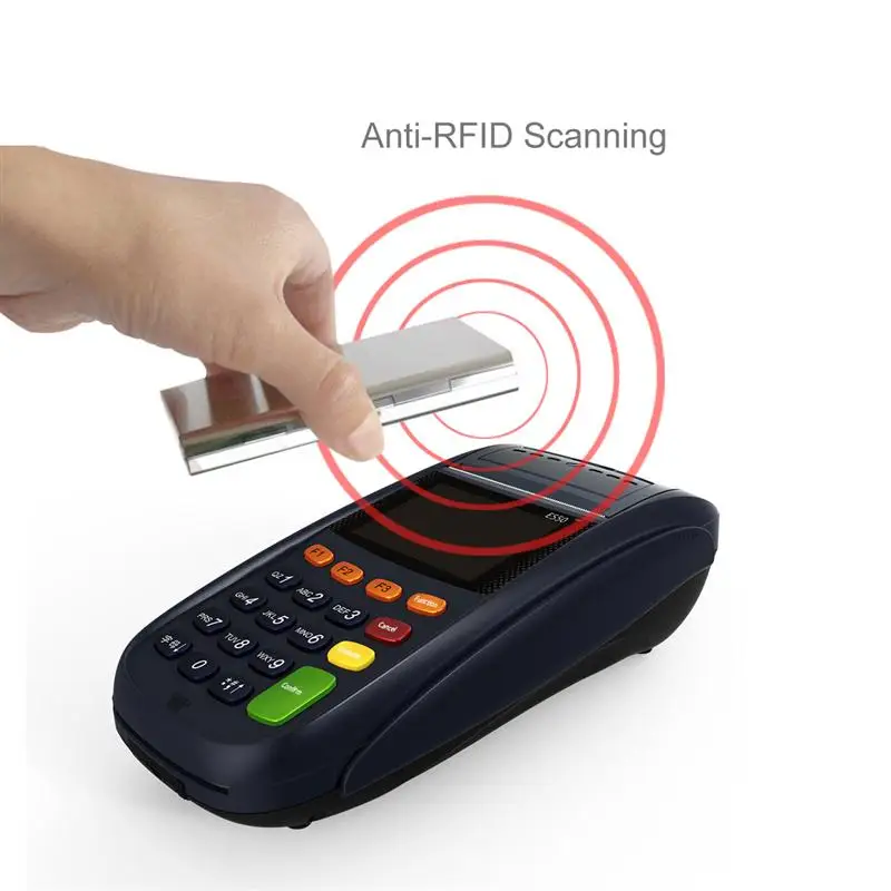 LUOEM ультра тонкие кошельки из нержавеющей стали RFID Блокировка Кредитная карта