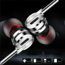 Универсальные металлические наушники для телефона, проводная гарнитура