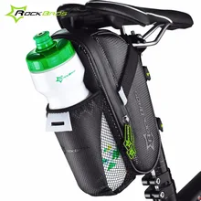 ROCKBROS Bicycle Saddle Bag With Water Bottle Pocket Waterproof MTB Bike Rear Bags Cycling Rear Seat Tail Bag Bike Accessories