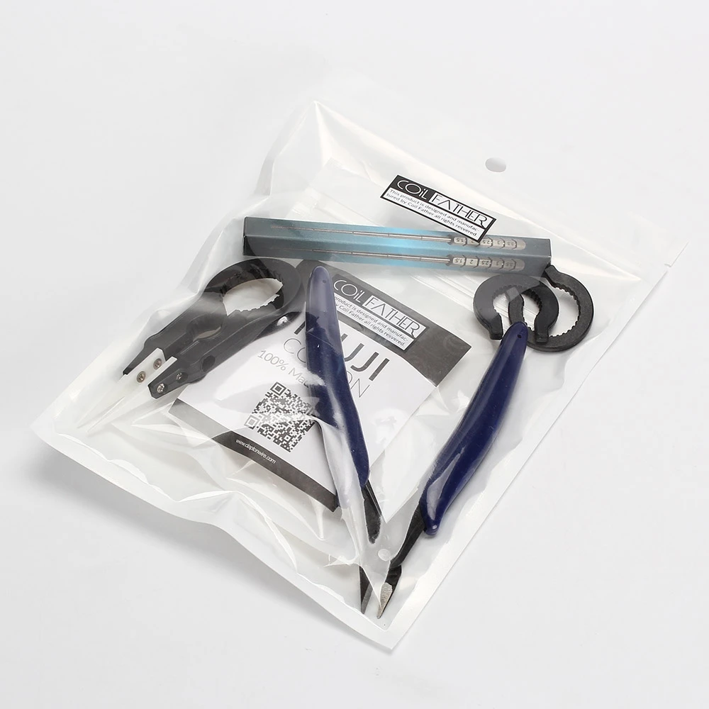 

Coil Father DIY Ultimate Kit Vape RDA accessories Organic Cotton Ceramic Tweezers Coil Winding Jig Tool RTA Plier all in one