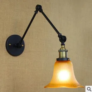 

American RH Style Loft Industrial Vintage Wall Lamp Adjustable Arm Wall Light Edison Wall Sconce Lamparas De Pared