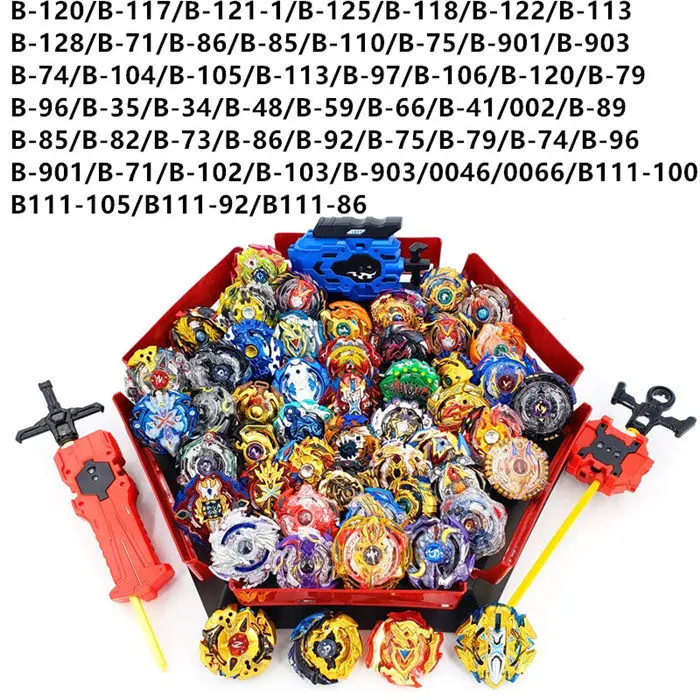 Костюм Beyblade Burst Toys B-127 B-117 B-115 bables Bayblade arena Toupie Металл Fusion Бог Прядильный механизм игрушка бейблэйд - Цвет: 52PCS-DJ-K(ZDP)