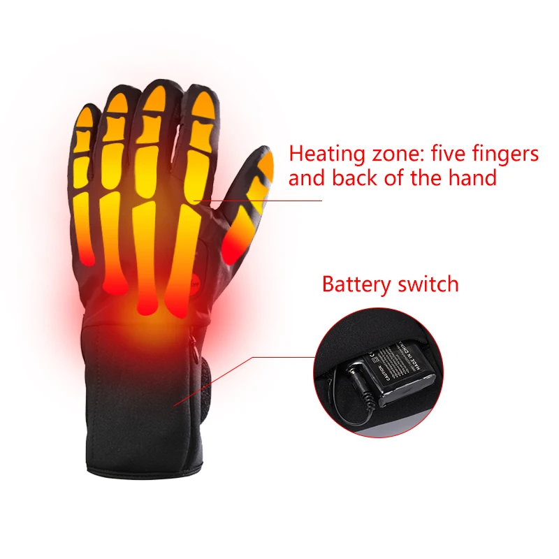 Перчатки с подогревом и электрическим аккумулятором 7 4 В 2200 мАч|skiing gloves winter