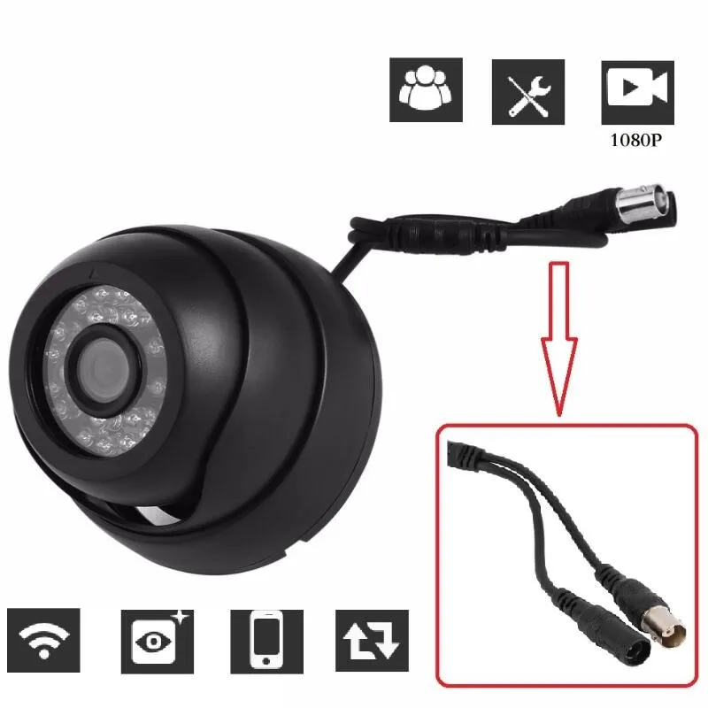 

1080P 24 LED Night Vision Surveillance Camera Home Security HD Smart Waterproof 3.6mm Lens Outdoor Camera