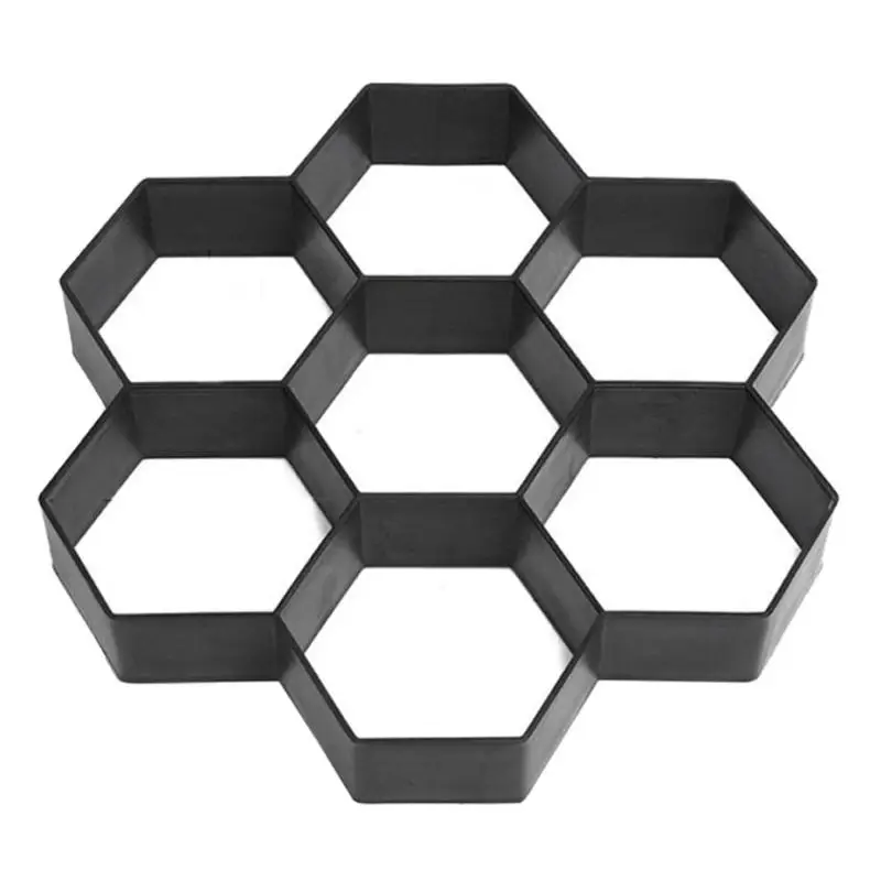 DIY Сад тротуарная цементная кирпичная форма прочное бетонирование кирпичные формы садовый строительный инструмент с инструкцией дропшиппинг - Цвет: Hexagon