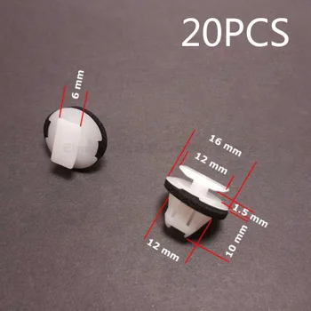 

For Nissan Juke & X-Trail(T31) Plastic Black+White Rivets 12mm x 6mm Trim Clips Arch Surround