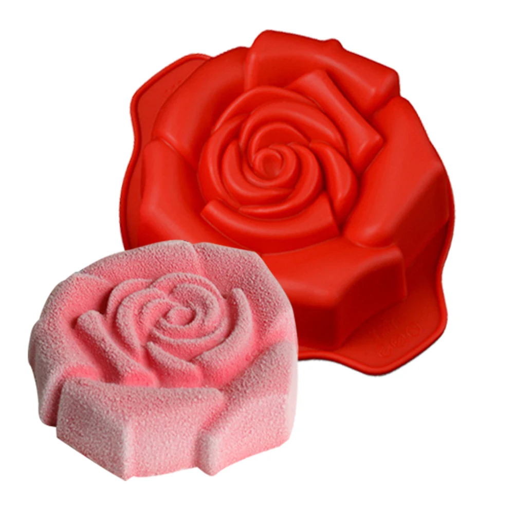 BAKER-DEPOT-Silicone-Small-Cake-Mold-Rose-Flower-Pudding-Biscuit-Soap-Mold-Cake-Bakeware-Baking-tool