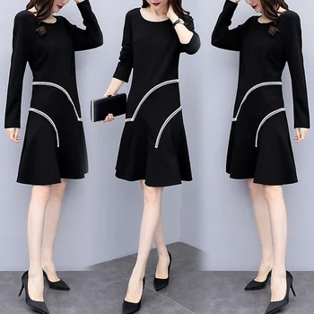 

Plus Size 5xl Stylish Midi Dress Vestidos Fashion Stitching Women's Dresses Vestido De Festa Office Work The Dress Ukraine