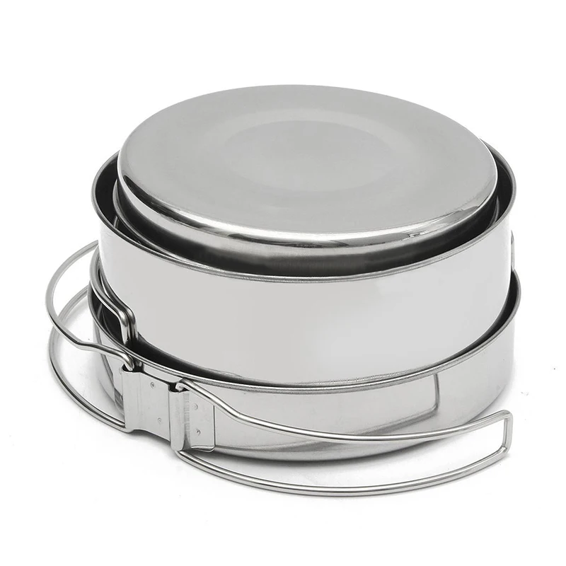 LGFM-8Pcs/набор кастрюль из нержавеющей стали для пикника на открытом воздухе, набор кастрюль для кемпинга, походов, кухонная посуда, тарелка/миска/чашка/сковорода, набор для приготовления пищи