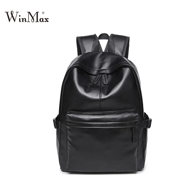 

New Travel Backpack Korean Backpack Leisure Student Schoolbag women Soft PU Leather men casual pack Bag dollar price discount