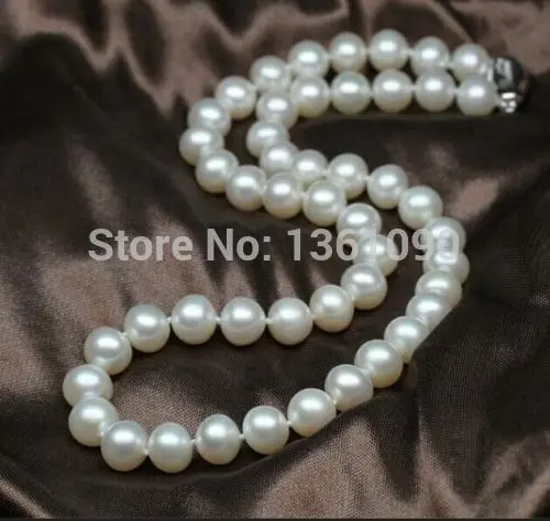 

000483 10-11mm Australian south sea white pearl necklace