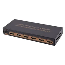 5 Port HDMI Switch Switcher HDMI Splitter HDMI Port Support 4K@60HZ Full HD1080P Remote control HDMI auto switchfor pc HDTV DVD