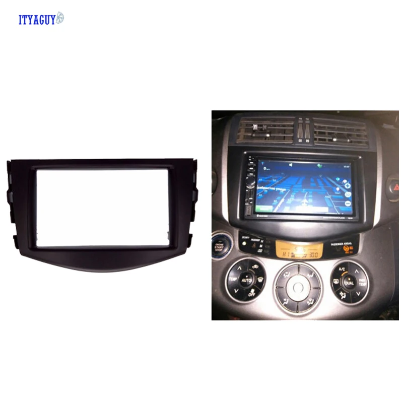 2DIN Автомобильная Радио Рамка фасции подходит для TOYOTA RAV4 2006-2012 DVD рамка стерео панель пластина тире отделка комплект установка рамка