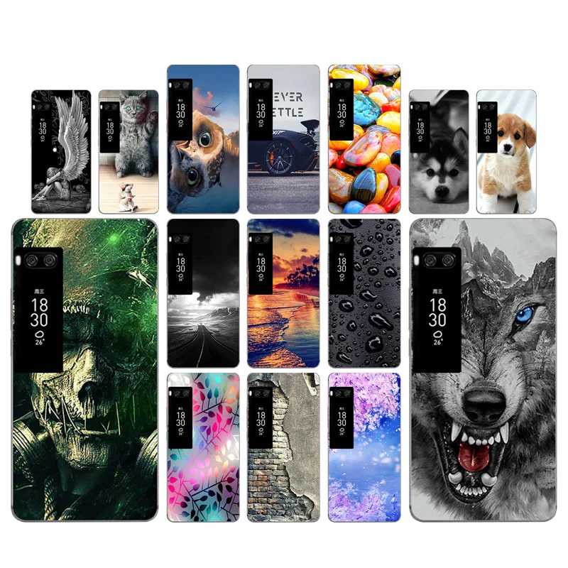 Back Cover Color Design 5.7 inch Phone Cases for Meizu Pro7 Plus Transparent Soft TPU Silicone Pro 7 Fundas Coque |